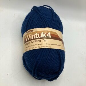 Caron Yarn Deep Blue Hand‎ Knitting 4 Ply 100 Percent Orlon Acrylic Mothproof
